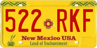NM license plate 522RKF