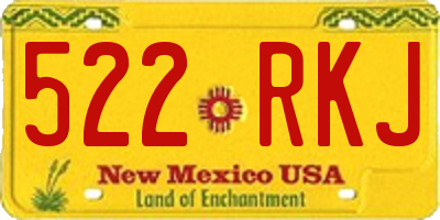 NM license plate 522RKJ