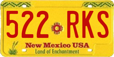 NM license plate 522RKS
