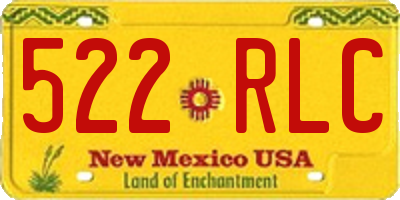 NM license plate 522RLC
