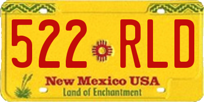 NM license plate 522RLD