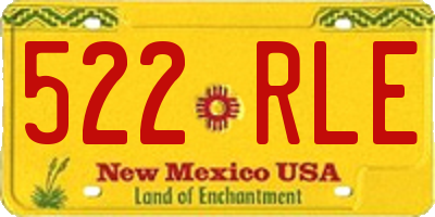 NM license plate 522RLE