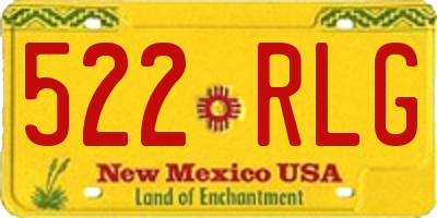 NM license plate 522RLG