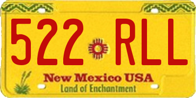 NM license plate 522RLL