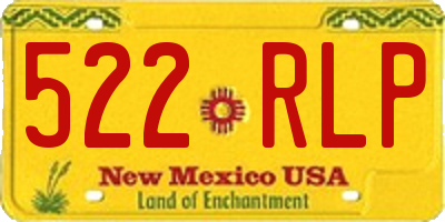 NM license plate 522RLP