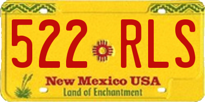 NM license plate 522RLS