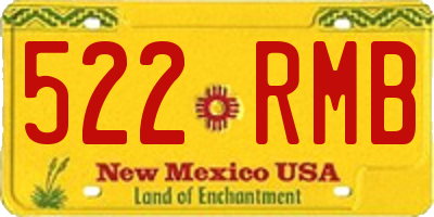 NM license plate 522RMB