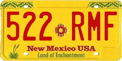 NM license plate 522RMF
