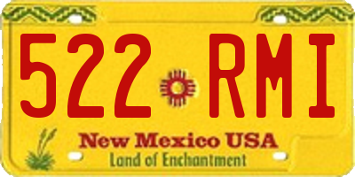 NM license plate 522RMI