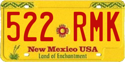 NM license plate 522RMK