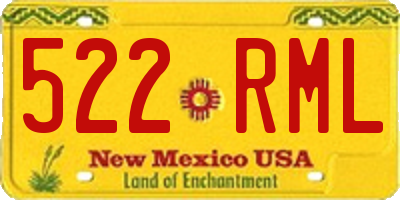 NM license plate 522RML