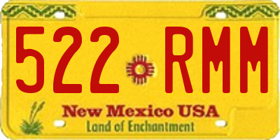 NM license plate 522RMM