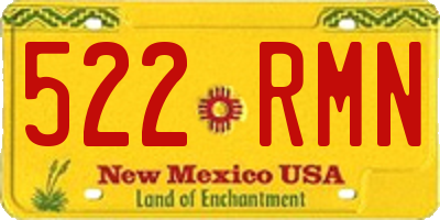 NM license plate 522RMN
