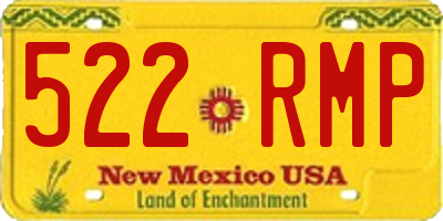 NM license plate 522RMP
