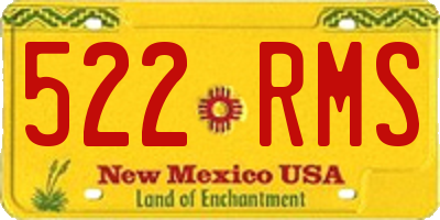 NM license plate 522RMS