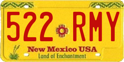 NM license plate 522RMY