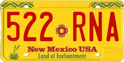 NM license plate 522RNA