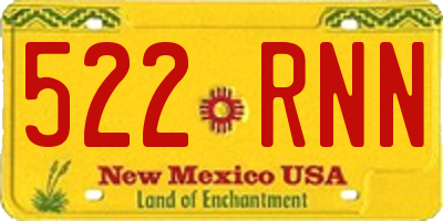 NM license plate 522RNN