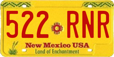 NM license plate 522RNR