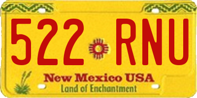 NM license plate 522RNU