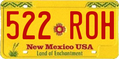 NM license plate 522ROH