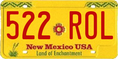 NM license plate 522ROL
