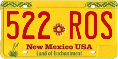 NM license plate 522ROS