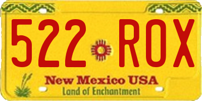 NM license plate 522ROX