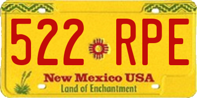NM license plate 522RPE