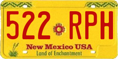 NM license plate 522RPH