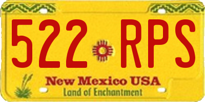 NM license plate 522RPS