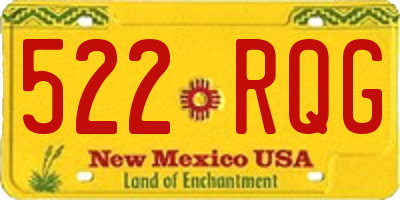 NM license plate 522RQG