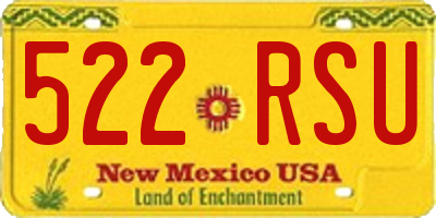 NM license plate 522RSU
