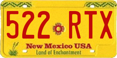 NM license plate 522RTX