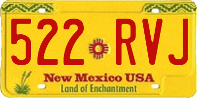 NM license plate 522RVJ