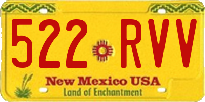 NM license plate 522RVV