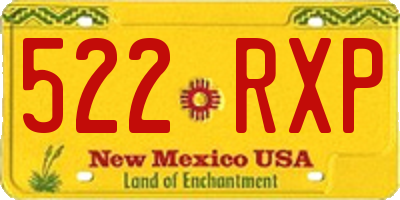 NM license plate 522RXP
