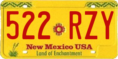 NM license plate 522RZY