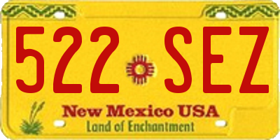 NM license plate 522SEZ