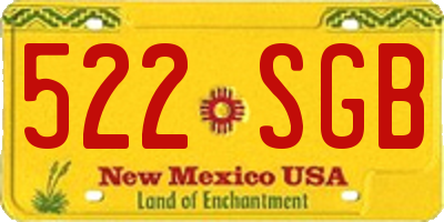 NM license plate 522SGB