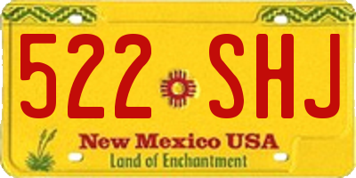 NM license plate 522SHJ