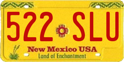 NM license plate 522SLU