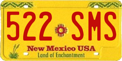 NM license plate 522SMS