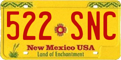 NM license plate 522SNC
