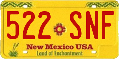 NM license plate 522SNF