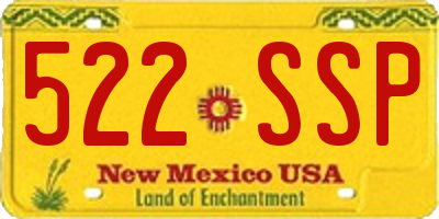 NM license plate 522SSP