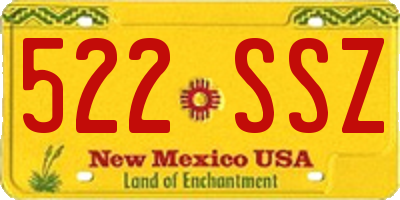NM license plate 522SSZ