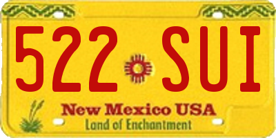 NM license plate 522SUI