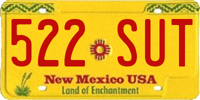NM license plate 522SUT