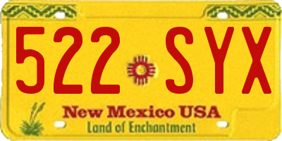 NM license plate 522SYX
